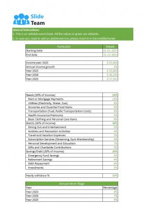 50 30 20 Budget Planning Excel Spreadsheet Worksheet Xlcsv XL Bundle O Unique Impactful