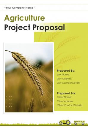 A4 agriculture project proposal template