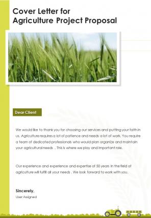 A4 agriculture project proposal template