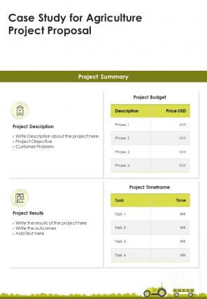 A4 agriculture project proposal template