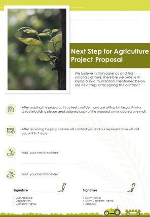 A4 agriculture project proposal template