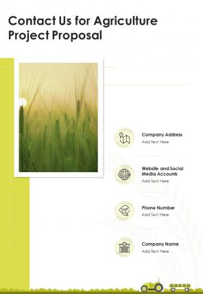 A4 agriculture project proposal template