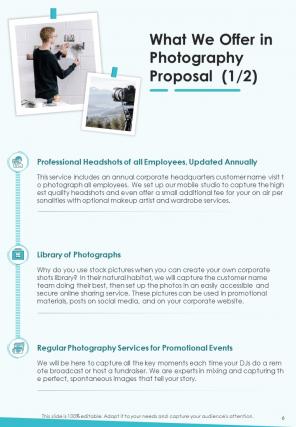 A4 business event photography proposal template