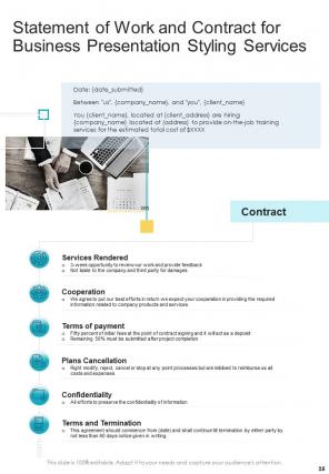 A4 business presentation styling proposal template