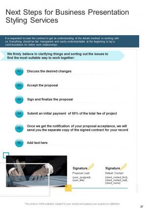 A4 business presentation styling proposal template