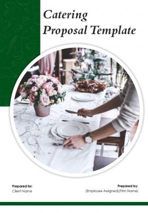 A4 catering proposal template