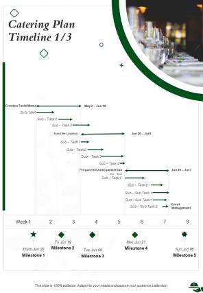 A4 catering proposal template