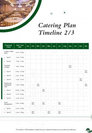 A4 catering proposal template