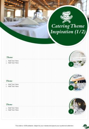 A4 catering proposal template