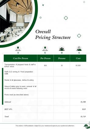 A4 catering proposal template