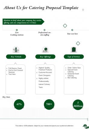 A4 catering proposal template