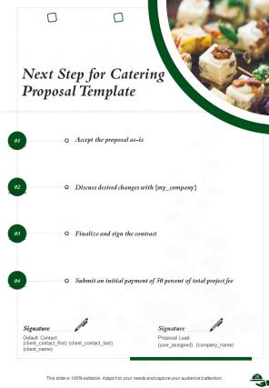 A4 catering proposal template