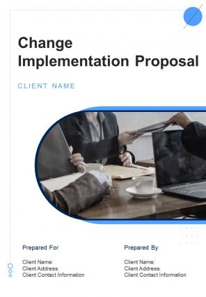 A4 change implementation proposal template