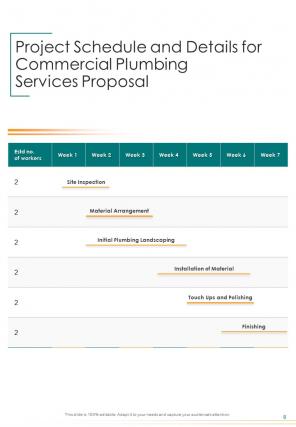 A4 commercial plumbing services proposal template