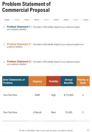 A4 commercial proposal template