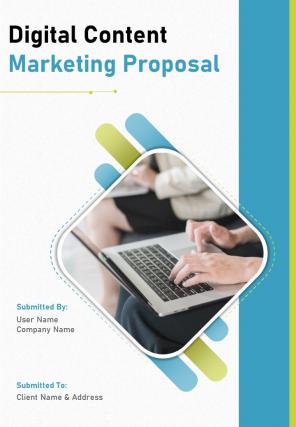 A4 digital content marketing proposal template