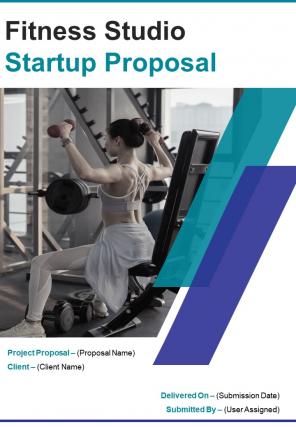 A4 fitness studio startup proposal template