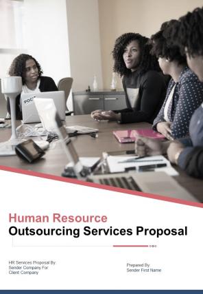 A4 human resource outsourcing services proposal template