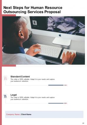 A4 human resource outsourcing services proposal template