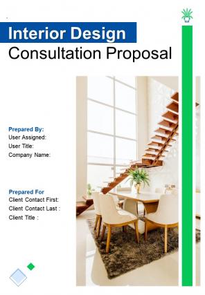 A4 interior design consultation proposal template