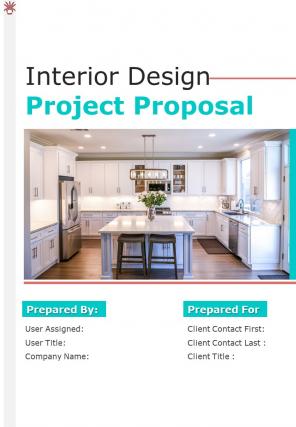 A4 interior design project proposal template