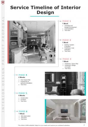 A4 interior design project proposal template