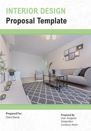 A4 interior design proposal template