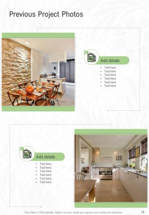 A4 interior design proposal template