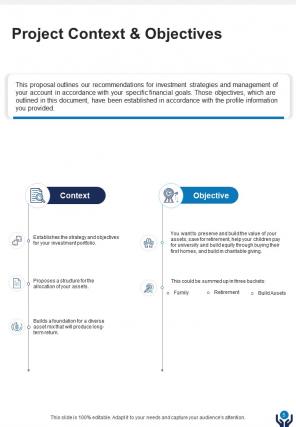 A4 investment advice proposal template