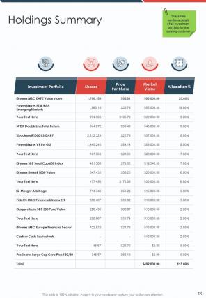 A4 investment advisory proposal template