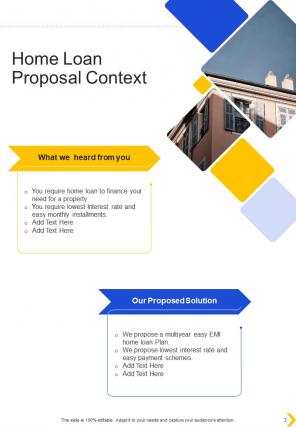 A4 loan proposal template