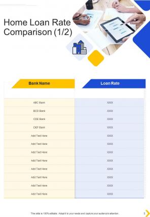 A4 loan proposal template