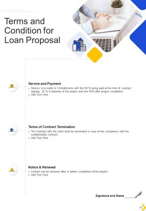 A4 loan proposal template