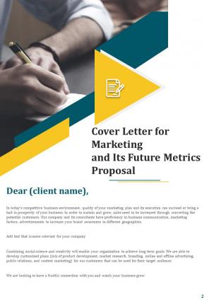 A4 marketing and its future metrics proposal template