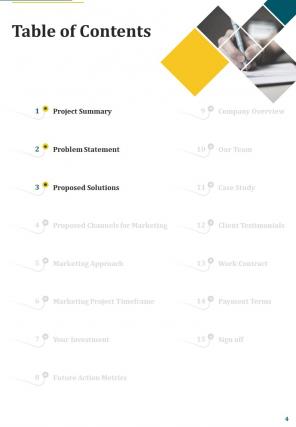 A4 marketing and its future metrics proposal template