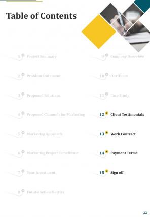 A4 marketing and its future metrics proposal template