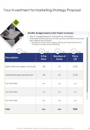 A4 marketing strategy proposal template