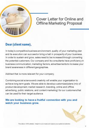 A4 online and offline marketing proposal template