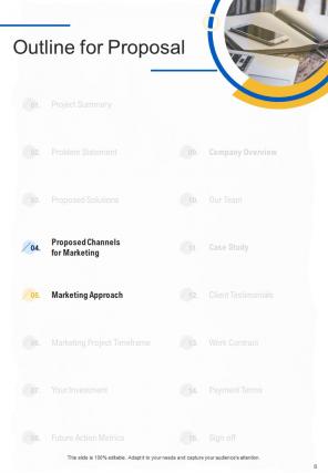 A4 online and offline marketing proposal template