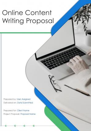 A4 online content writing proposal template