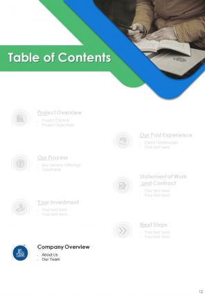 A4 online content writing proposal template