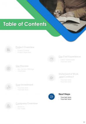 A4 online content writing proposal template