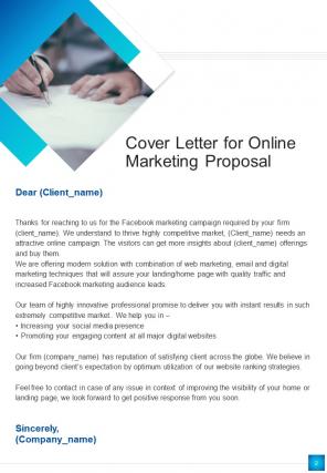 A4 online marketing proposal template