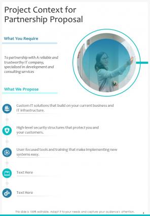 A4 partnership proposal template