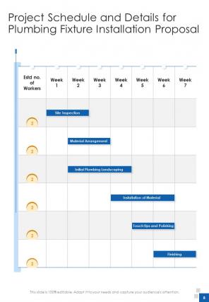 A4 plumbing fixture installation proposal template