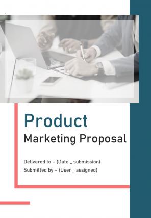 A4 product marketing proposal template