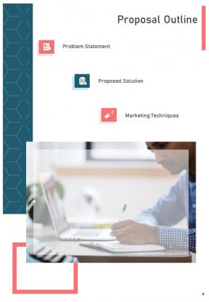 A4 product marketing proposal template