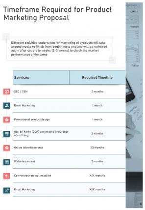 A4 product marketing proposal template