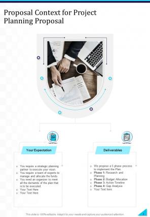 A4 project planning proposal template