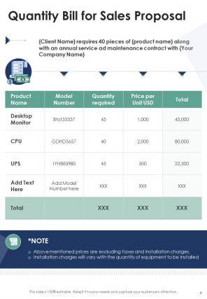 A4 sales proposal template